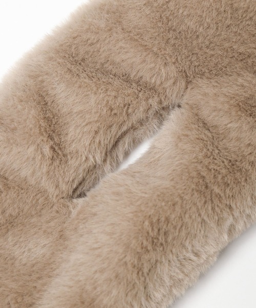 GLOBAL WORK(グローバルワーク)の「洗えるフワフワティペット/147474(ネックウォーマー/スヌード・キッズ・アイボリー/モカ・ONE SIZE)」の11枚目の写真