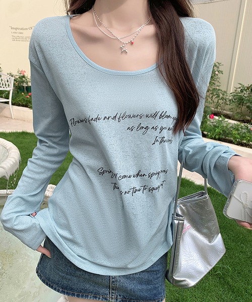 HALEY PESCA(ヘーリーペスカ)の「HALEY PESCA/2Way ワンショル フロントプリントカットソー(Tシャツ/カットソー・レディース・ブルー/ホワイト/ブラック・MEDIUM/LARGE/SMALL)」の17枚目の写真