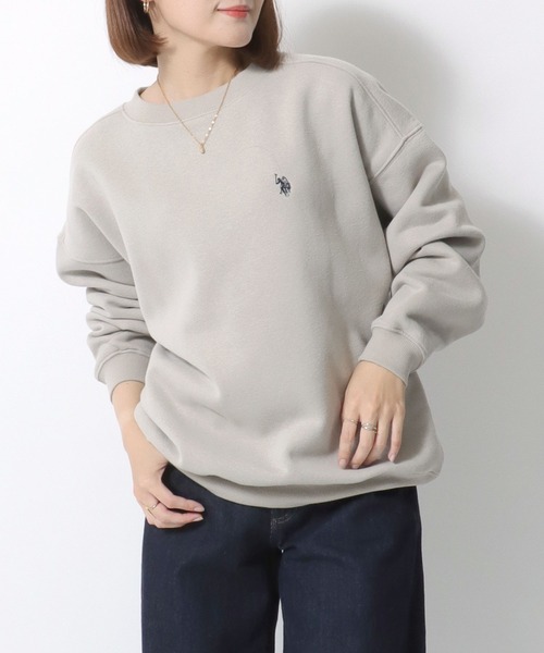 U.S. POLO ASSN.(ユーエスポロアッスン)の「U.S.POLO ASSN.(ユーエスポロアッスン)ブランドロゴワンポイント刺繍 ビッグシルエットスウェット裏起毛トレーナー レディース(スウェット・レディース・ブラック/ベージュ/ネイビー/ホワイト系その他/ピンク/グリーン・M/L)」の17枚目の写真