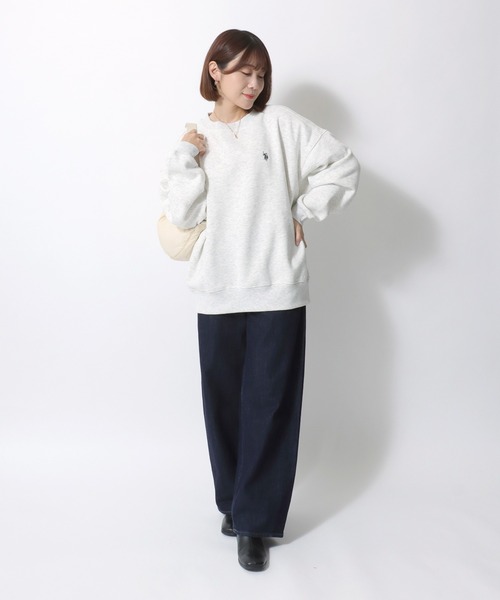 美品POLO JEANSスウェット トレーナー レディースM U,S,POLO ASSN.（ユーエスポロアッスン）ブランドロゴワン