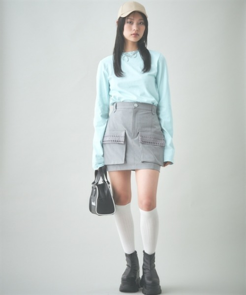 ピンストライプミニスカート（スカート）｜TTOL（トール）の