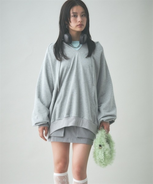 TTOL(トール)の「ピンストライプミニスカート(スカート・レディース・グレー/チャコールグレー・M-L/L-XL)」の14枚目の写真