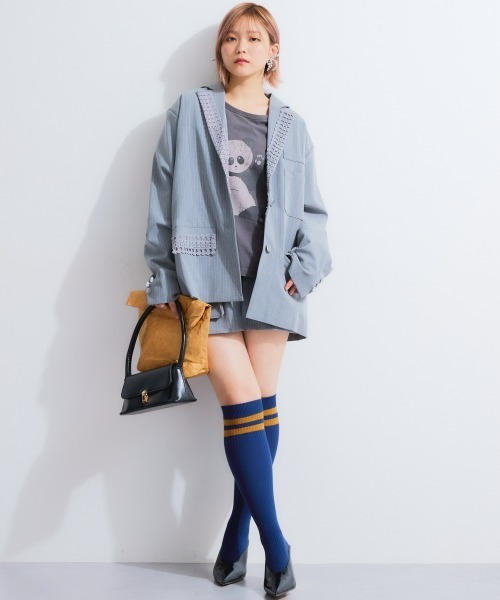 ピンストライプミニスカート（スカート）｜TTOL（トール）の