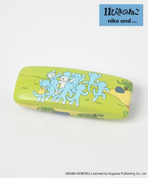 niko and...（ニコアンド）の「【11ぴきのねこ】コラボ　メガネケース（その他小物・レディース・グリーン/シャーベット・0）」の2枚目の写真