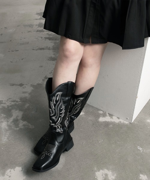 .KOM（ドットコム）の「『.KOM/ドットケーオーエム』ウエスタンブーツ【Y】【CN】（ブーツ・レディース・ブラウン/ブラック・24cm/23cm）」の14枚目の写真