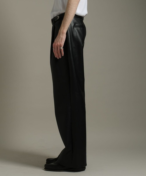 早い者勝ち【ルネ】ブラックレザー風ワイドパンツ 早い者勝ち【ルネ】ブラックレザー風ワイドパンツ 早い者勝ち