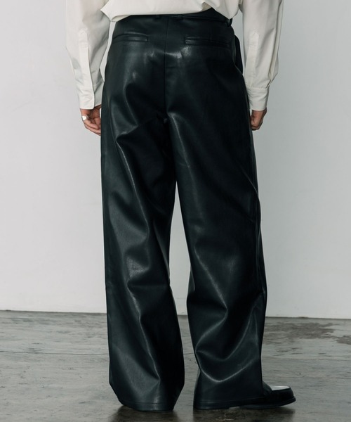LURAKU】Leather Wide Pants / レザーワイドパンツ（その他パンツ