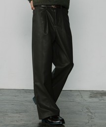 LURAKU（ルラク）の「【LURAKU】Leather Wide Pants /  レザーワイドパンツ（その他パンツ）」