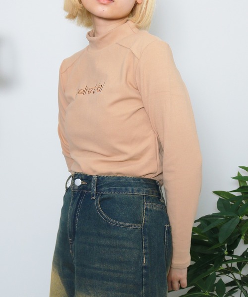 almo(アルモ)の「フロントデザインタートルネック(se)(Tシャツ/カットソー・レディース・アイボリー/ブラック/ベージュ・FREE)」の8枚目の写真