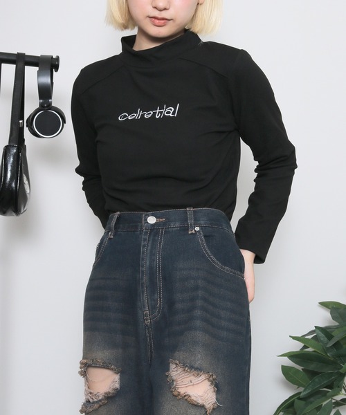 almo(アルモ)の「フロントデザインタートルネック(se)(Tシャツ/カットソー・レディース・アイボリー/ブラック/ベージュ・FREE)」の15枚目の写真