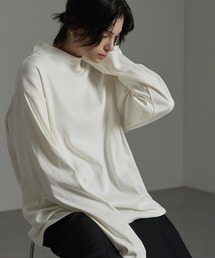 【CIYOT】ドレープオーバーサイズウォームハイネックTシャツ