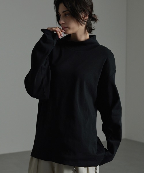 CIYOT(シヨウト)の「【CIYOT】ドレープオーバーサイズウォームハイネックTシャツ(Tシャツ/カットソー・メンズ・ブラック/ワイン/ホワイト/モカ・M/L)」の10枚目の写真