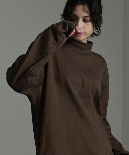 CIYOT(シヨウト)の「【CIYOT】ドレープオーバーサイズウォームハイネックTシャツ(Tシャツ/カットソー・メンズ・ブラック/ワイン/ホワイト/モカ・M/L)」の20枚目の写真