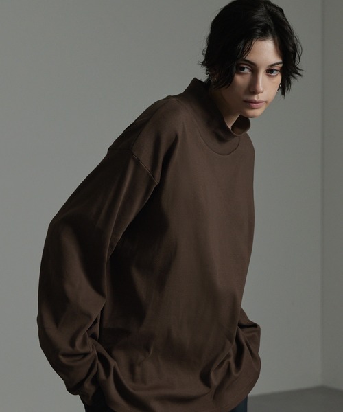 CIYOT(シヨウト)の「【CIYOT】ドレープオーバーサイズウォームハイネックTシャツ(Tシャツ/カットソー・メンズ・ブラック/ワイン/ホワイト/モカ・M/L)」の21枚目の写真