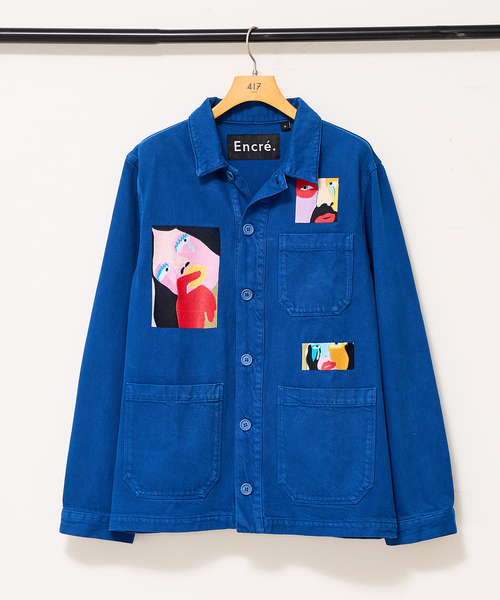 417 EDIFICE（フォーワンセブンエディフィス）の「ENCRE / アンクレ Jacket（カバーオール・メンズ・ホワイト/ブラック/ブルー/ブルー系その他・FREE）」の4枚目の写真