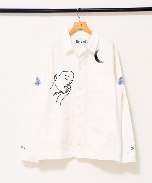 417 EDIFICE（フォーワンセブンエディフィス）の「ENCRE / アンクレ Jacket（カバーオール・メンズ・ホワイト/ブラック/ブルー/ブルー系その他・FREE）」の2枚目の写真