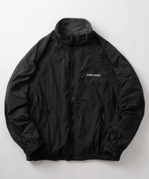 CONVERSE(コンバース)の「【CONVERSE/コンバース】ブランドネーム&チャックテイラー ワンポイント刺繍デザイン リバーシブルジャケット/スタンドカラーブルゾン(ブルゾン・メンズ・ネイビー/ブラック/ベージュ・M/L/XL)」の4枚目の写真