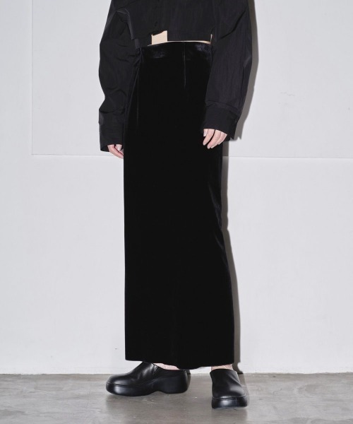 TODAYFUL Pencil Velour Skirt 12420804