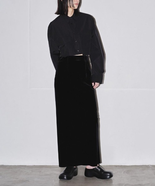 TODAYFUL Pencil Velour Skirt 12420804