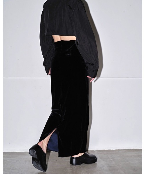 TODAYFUL Pencil Velour Skirt 12420804