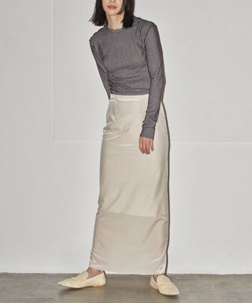 TODAYFUL Pencil Velour Skirt 12420804