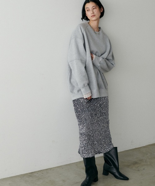 LARUTA(ラルータ)の「【LARUTA】ベロアスパンコールスカート(スカート・レディース・グレー/ブラック・FREE)」の12枚目の写真