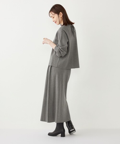 SHIPS Colors:〈手洗い可能〉バックリボン ニット セットアップ（ニット/セーター）｜SHIPS Colors（シップス カラーズ）