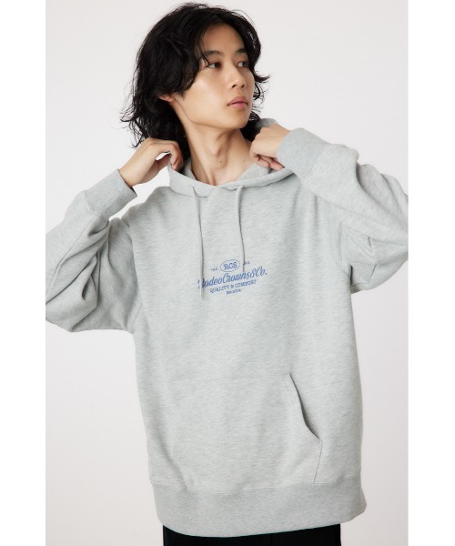 RODEO CROWNS WIDE BOWL(ロデオクラウンズワイドボウル)の「flag patch フーディー(スウェット・メンズ・ブラック/杢グレー/オフホワイト・MEDIUM/LARGE)」の2枚目の写真