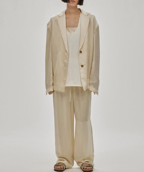 todayful ベージュ サテンテーラードジャケット TODAYFUL ジャケット テーラードジャケット Boyfriend Linen Jacket