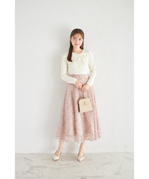 tocco closet(トッコ クローゼット)の「【ZOZO限定】パールカフス×サイドリボンネックニットトップス(ニット/セーター・レディース・オフホワイト/ブラック/その他・M)」の13枚目の写真