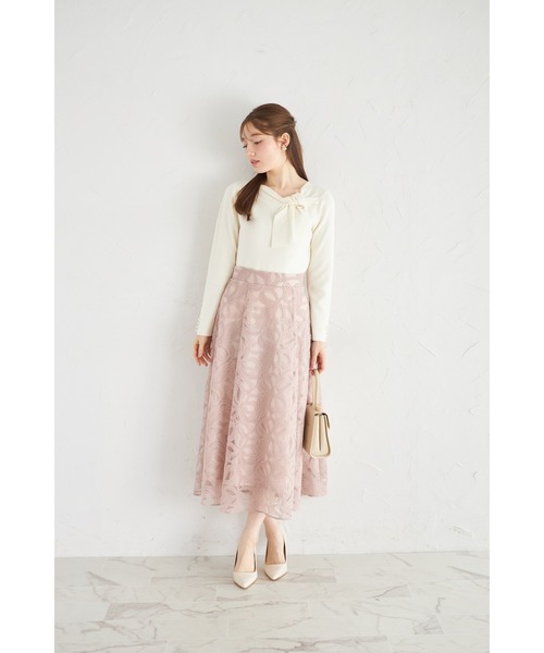 tocco closet(トッコ クローゼット)の「【ZOZO限定】パールカフス×サイドリボンネックニットトップス(ニット/セーター・レディース・オフホワイト/ブラック/その他・M)」の14枚目の写真