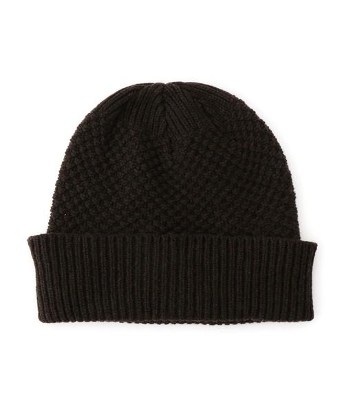 BEAUTY&YOUTH UNITED ARROWS（ビューティーアンドユースユナイテッドアローズ）の「BY ワッフル ワッチキャップ◆（ニットキャップ/ビーニー・メンズ・ホワイト/ブラック/ライトグレー/ダークブラウン・フリー）」の4枚目の写真