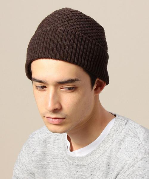 BEAUTY&YOUTH UNITED ARROWS（ビューティーアンドユースユナイテッドアローズ）の「BY ワッフル ワッチキャップ◆（ニットキャップ/ビーニー・メンズ・ホワイト/ブラック/ライトグレー/ダークブラウン・フリー）」の7枚目の写真