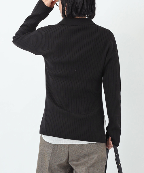 AP STUDIO（エーピーストゥディオ）の「リブポロシャツニット（ニット