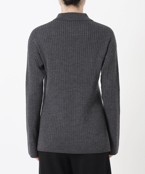 AP STUDIO（エーピーストゥディオ）の「リブポロシャツニット（ニット/セーター・レディース・グレー/ブラック・FREE）」の22枚目の写真