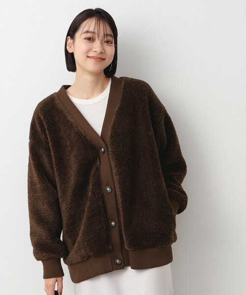 【セール】【WEB限定】ボアカーディジャケット（カーディガン/ボレロ）｜Dessin（デッサン）