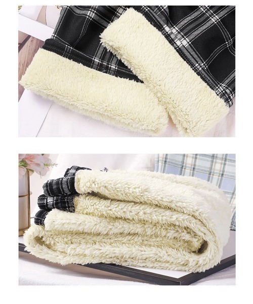 Miniministore(ミニミニストア)の「裏起毛チェック柄パンツ 裏ボアパンツ防寒(その他パンツ・レディース・ブラック/ホワイト×ブラック/ブルー/イエロー/ダークグレー/レッド/グリーン/ブラウン・FREE)」の19枚目の写真