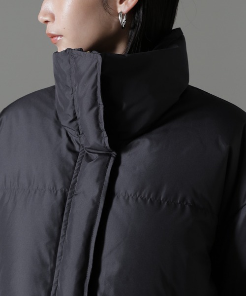 NANO universe(ナノユニバース)の「anewdown(R)ECOBlue(R)撥水クロップドワイドダウン(ダウンジャケット/コート・レディース・ブラック/ベージュ・FREE)」の20枚目の写真