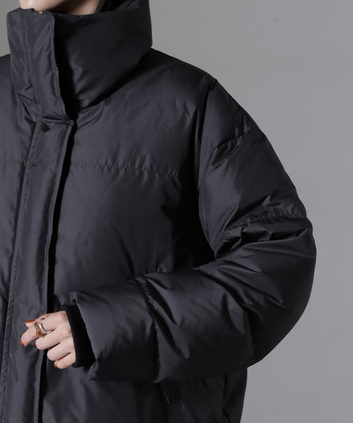 NANO universe(ナノユニバース)の「anewdown(R)ECOBlue(R)撥水クロップドワイドダウン(ダウンジャケット/コート・レディース・ブラック/ベージュ・FREE)」の21枚目の写真