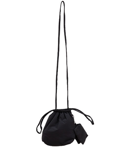 ISOOK（アイスー）の「ナイロンライクショルダーバッグ(kiharu select)/巾着バッグ ハンドバッグ 斜めがけ ミニ（ハンドバッグ・レディース・ブラック/カーキ・FREE）」の14枚目の写真