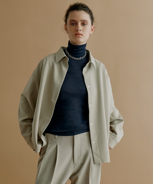 kiehtova(キエトヴァ)の「【kiehtova】FORM SHIRT/フォーム シャツ KTWR15(シャツ/ブラウス・レディース・ブラック/ベージュ・FREE)」の6枚目の写真