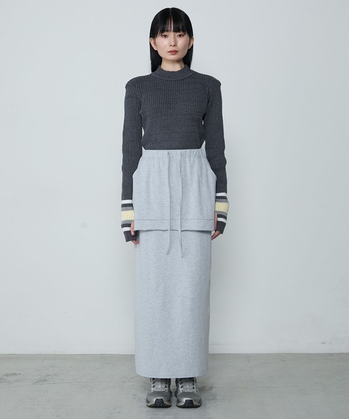 美品　TELMA LAYERED ロングスカート Demi-Luxe BEAMS（デミルクス ビームス）サイドタック