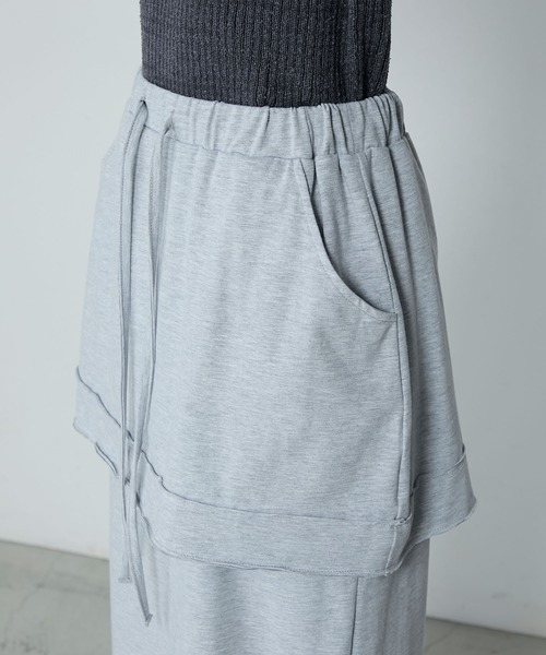 セール】Layered cutsew long skirt / レイヤード カットソー