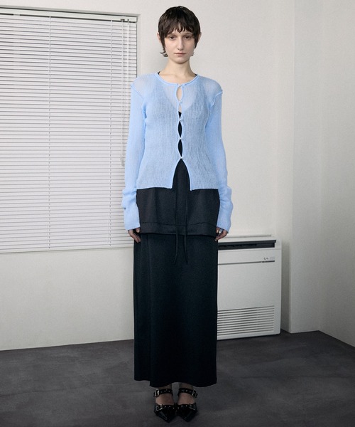 セール】Layered cutsew long skirt / レイヤード カットソー