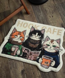 HOOK（フック）の「HOOK -original-　 猫カフェプリントラグ（ラグ/マット）」