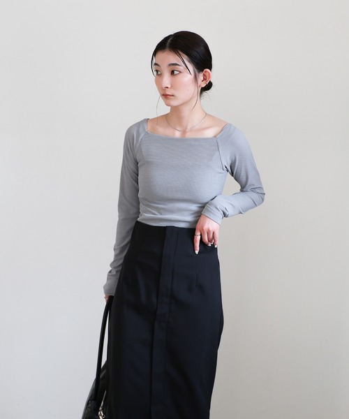 select MOCA(セレクトモカ)の「リネンライクフロントスリットタイトスカート(スカート・レディース・モカ/ブラック/アイボリー・MEDIUM/LARGE/SMALL)」の19枚目の写真