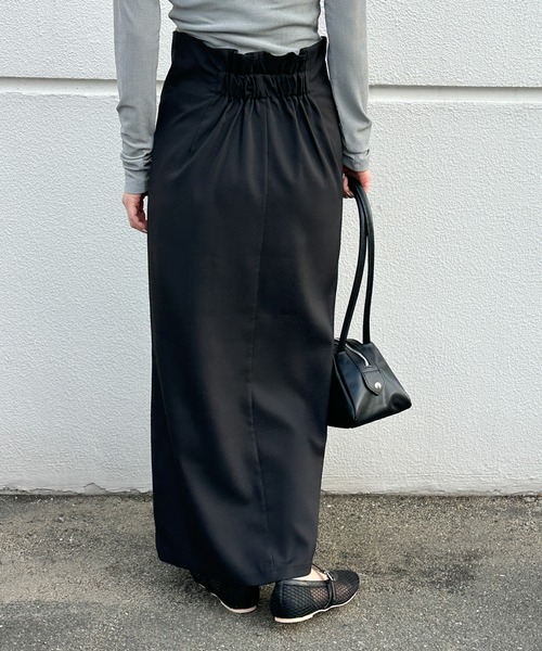 リネンライクフロントスリットタイトスカート（スカート）｜select