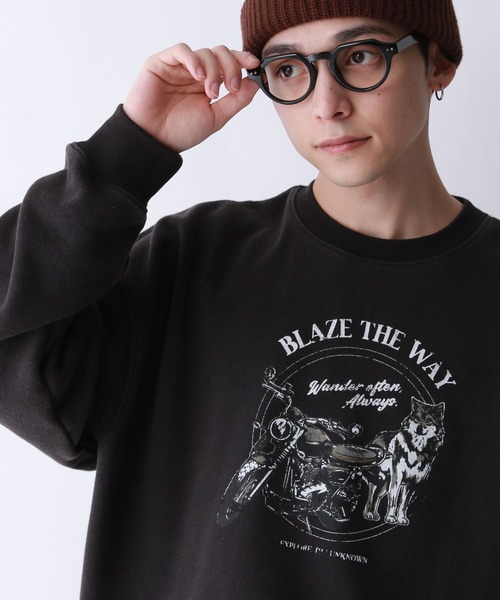 RAGEBLUE（レイジブルー）の「ヴィンテージライク/オーバーサイズバンドスウェット（スウェット・メンズ・ブラック/ブラック系その他2/ブラック系その他/ブラック系その他3・MEDIUM/LARGE）」の3枚目の写真