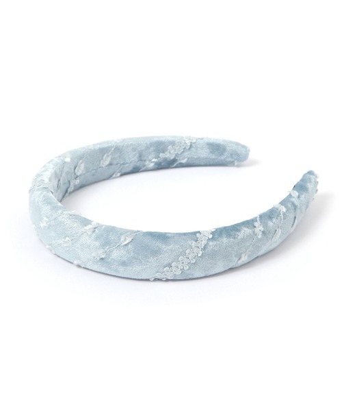LAKOLE（ラコレ）の「レース付きベロアカチューシャ / 284201（カチューシャ・レディース・ホワイト/ライトブルー/ブラック・FREE）」の3枚目の写真