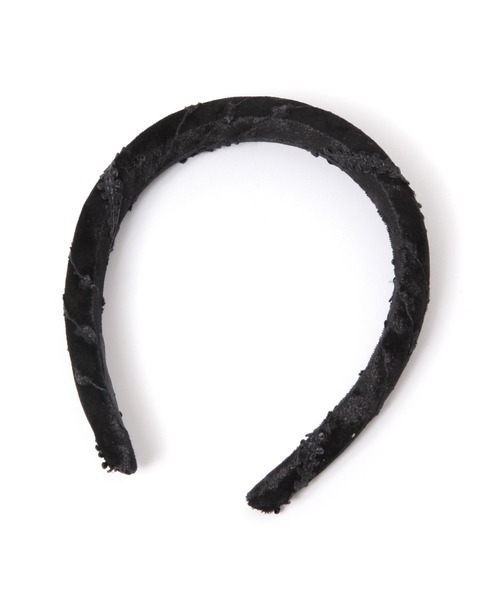 LAKOLE（ラコレ）の「レース付きベロアカチューシャ / 284201（カチューシャ・レディース・ホワイト/ライトブルー/ブラック・FREE）」の4枚目の写真